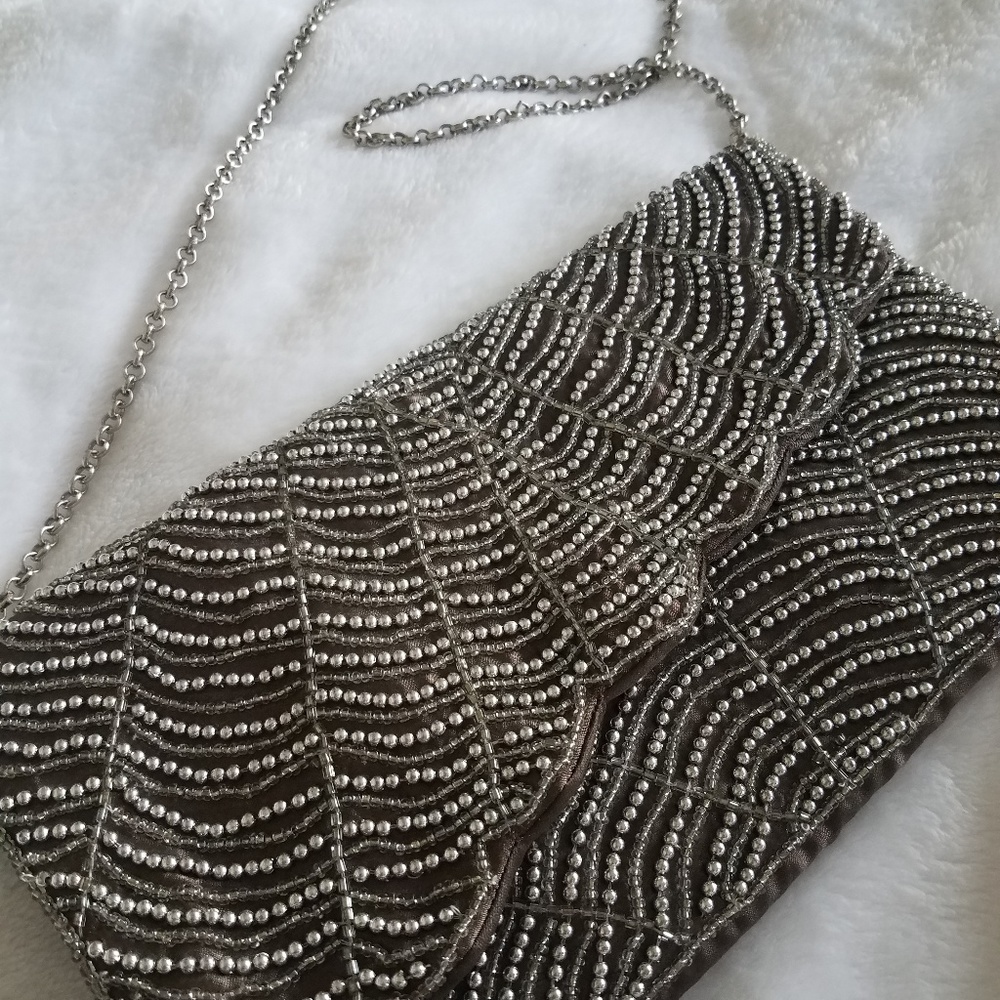 Francesca's purse vintage look taupe color